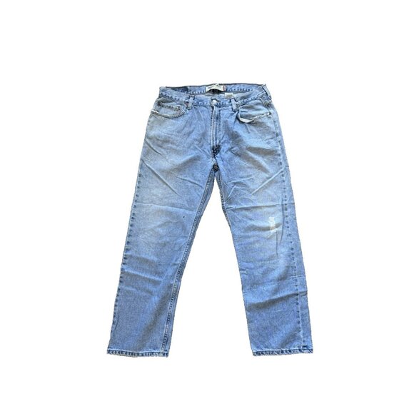 VTG Levis 505 Denim Jeans Mens 36x30 Blue Classic Regular Fit Straight Leg - Picture 1 of 5
